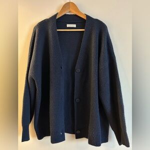 OAK + FORT Navy Blue Cardigan